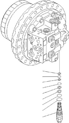 706-8J-01012 706-8J-01011 Pour Komatsu PC400-7 450-7 450-8 Excavateur assemblage de déplacement moteur de déplacement original