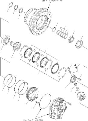 706-8J-01012 706-8J-01011 Pour Komatsu PC400-7 450-7 450-8 Excavateur assemblage de déplacement moteur de déplacement original