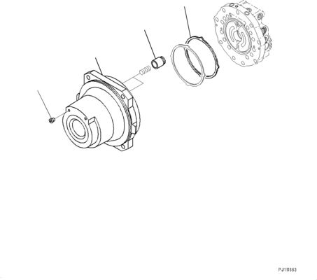 21N-60-34100 21N6034100 Pour Komatsu PC1250-8 1250SP-8 Excavateur moteur à entraînement hydraulique