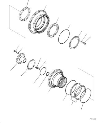 21N-27-00140 Pour Komatsu PC1250-8 Excavator Assemblage de déplacement Drive final Moteur de déplacement d'origine Après-vente de haute qualité