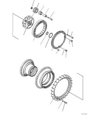 21N-27-00140 Pour Komatsu PC1250-8 Excavator Assemblage de déplacement Drive final Moteur de déplacement d'origine Après-vente de haute qualité
