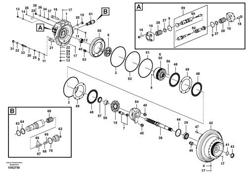 VOE14599921 VOE14599920 VOE14604840 Pour la pelle Volvo EC300D 350D 380D Assemblage de déplacement Le moteur de déplacement d'origine