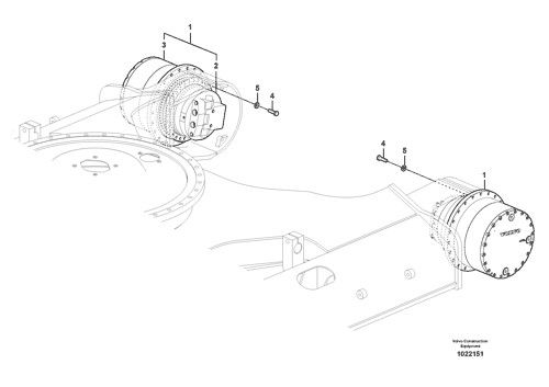 VOE14599921 VOE14599920 VOE14604840 Pour la pelle Volvo EC300D 350D 380D Assemblage de déplacement Le moteur de déplacement d'origine