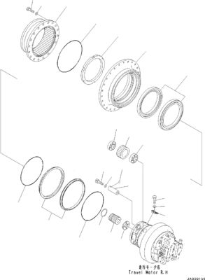 11Y-27-30401 11Y-27-30400 Pour le bulldozer Komatsu D31EX-22 D37EX-22 D37PX-22 Assemblage de déplacement