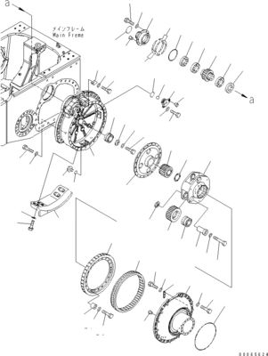 17A-27-00131 17A-27-00112 Pour le bulldozer Komatsu D155AX-6 Assemblage de déplacement