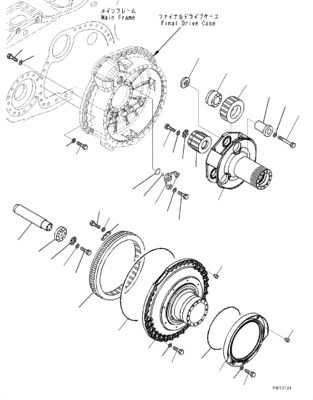 17M-27-00253 17M-27-00420 17M-27-00262 Pour le bulldozer Komatsu D275A-5R Assemblage de déplacement Le moteur de déplacement final