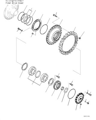 17M-27-00253 17M-27-00420 17M-27-00262 Pour le bulldozer Komatsu D275A-5R Assemblage de déplacement Le moteur de déplacement final