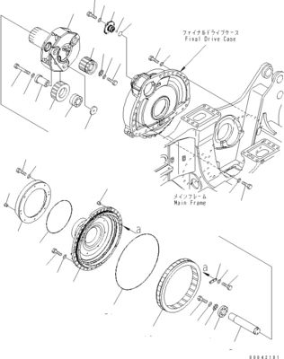 17M-27-00360 17M-27-00510 17M-27-00271 Pour le bulldozer Komatsu D275A-5D Assemblage de déplacement Le moteur de déplacement final