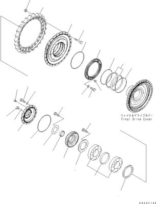 17M-27-00330 17M-27-00311 Pour le bulldozer Komatsu D275AX-5EO Assemblage de déplacement
