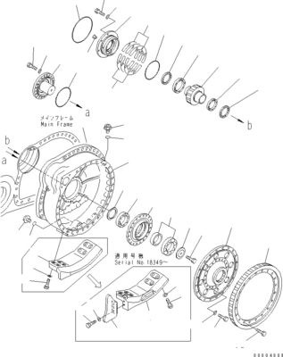 195-27-00940 195-27-00950 195-27-00920 Pour le bulldozer Komatsu D375A-6 Assemblage de déplacement