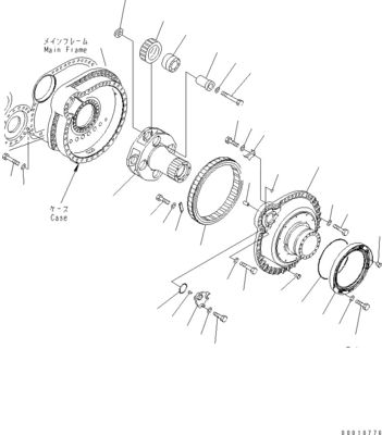 198-27-00442 198-27-00441 198-27-00440 Pour le bulldozer Komatsu D475A-5 Assemblage de déplacement Le moteur de déplacement final