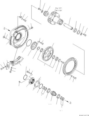 Pour le bulldozer Komatsu D475A-5E0 D475ASD-5E0 moteur de déplacement à entraînement final