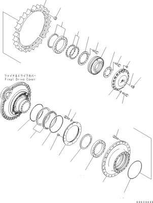 Pour le bulldozer Komatsu D475A-5E0 D475ASD-5E0 moteur de déplacement à entraînement final