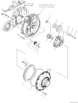154-27-00432 154-27-00431 154-27-00430 Pour le bulldozer Komatsu D85EX-15 Assemblage de déplacement
