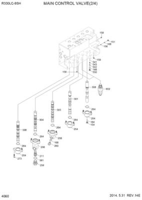 31N9-17000P 31Q9-17001P 31Q9-17002P Pour les excavateurs Hyundai R330LC-9S R330LC-9SH Valve de commande principale hydraulique
