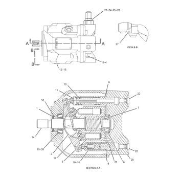 2021335 202-1335 CA2021335 10R-0544 Pour le CAT 627G 637G 623G 621G 631G TRACTEUR à roues pompe hydraulique principale pompe à pistons pompe ASSY Après-vente