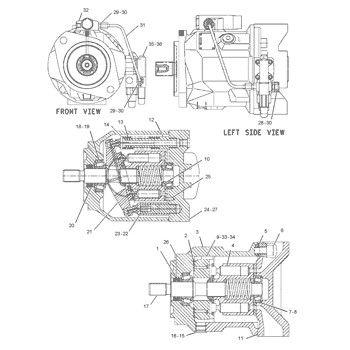 1555110 CA1555110 155-5110 Pour CAT 416C 428C chargeur de pelle hydraulique pompe principale pompe à pistons pompe ASSY pompe GP-PISTON marché de rechange de haute qualité Original