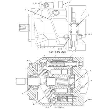 2354110 CA2354110 235-4110 10R-8696 Pour CAT 428D chargeur de pelle hydraulique pompe principale pompe à piston pompe ASSY pompe GP-PISTON marché de rechange de haute qualité Original