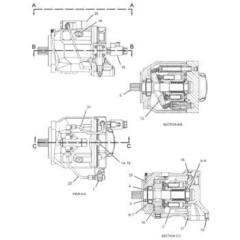 2896370 CA2896370 289-6370 Pour CAT 432E 434E 442E 444E chargeur de pelle hydraulique pompe principale pompe à piston pompe ASSY pompe GP-PISTON marché de rechange de haute qualité original