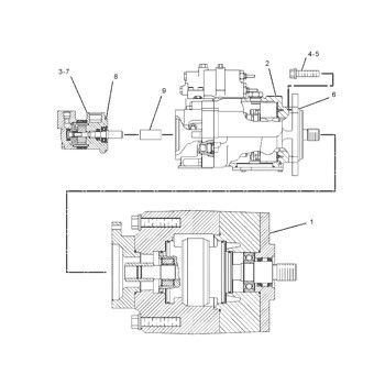 1671153 CA1671153 167-1153 0R7985 Pour le CAT 966G 966G II 972G 972G II chargeur de roues pompe hydraulique principale pompe à piston pompe ASSY pompe GP-PISTON après-vente de haute qualité Original