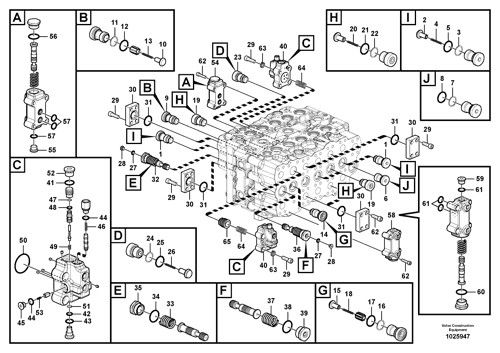 VOE14634178 VOE 14634178 Pour VOLVO EC480D EC480DHR Excavatrice hydraulique soupape de commande principale Machinerie de construction Pièces de rechange Originale de haute qualité