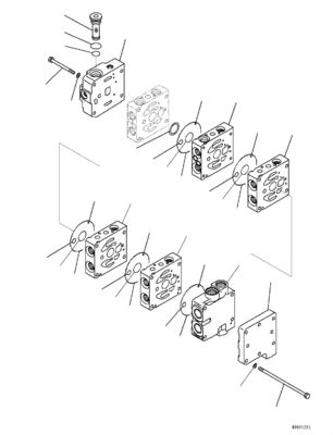 7231413300 Maître soupape de commande Pour Komatsu D39EX-22 D39PX-22 D31EX-22 D31PX-22 D37EX-22 BULLDOZERS Pièces détachées