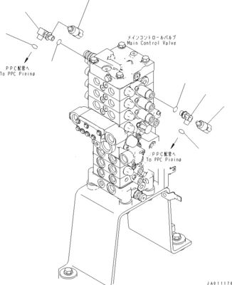 723-21-04200 7232104200 723-29-50601 723-29-50600 Pour Komatsu PC78MR-6 PC78US-6 PC78UU-6 PARTIES D'ESCAVAGEURS VALVE de commande principale hydraulique Vente après-vente originaire